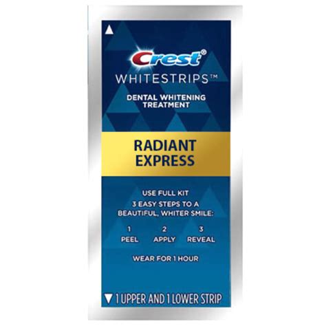 Benzi Crest 3D Whitestrips Radiant Express 14 Concentratie 14 Zile