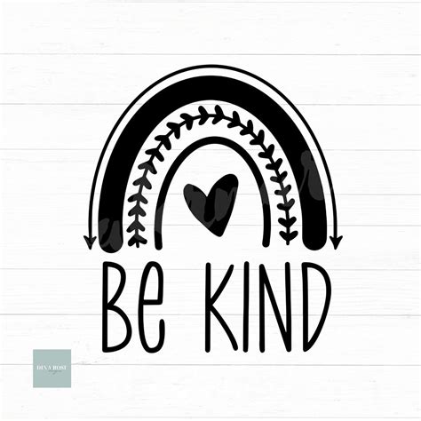 Rainbow Svg Be Kind Svg Inspirational Svg Spread Kindness Svg