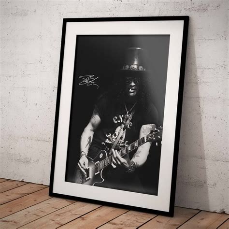 Slash Poster With Artist Signature Guns N Roses Print Etsy