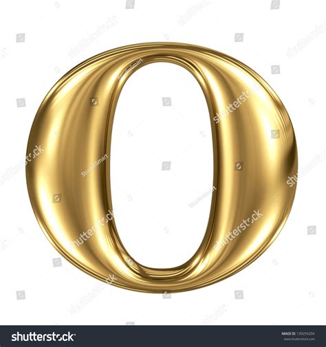 Golden Letter O Lowercase High Quality Stock Illustration 139259204