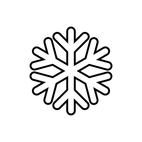 Snowflake Icon Outline Style Design Vector 13648484 Vector Art At Vecteezy