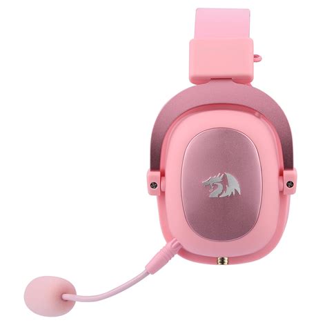 Redragon H510pink Zeus Wired Gaming Headset 7 1 Surround Detachable