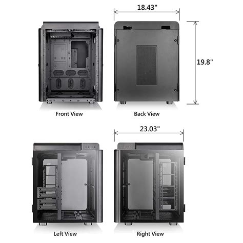 Thermaltake Level 20 Ht Black Edition 4 Tempered Glass Type C Fully Modular E Atx Full Tower Compu