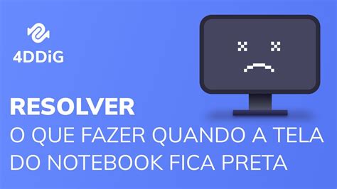 O que fazer quando a tela do notebook fica preta mas ainda em execução