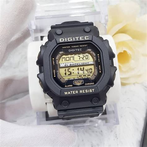 Jual Jam Tangan Pria Digitec Original DG 2012 Full Black Shopee Indonesia