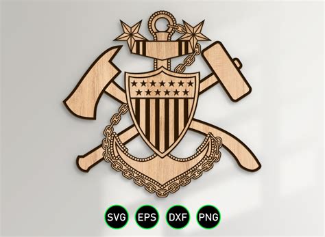 Uscg Damage Controlman Master Chief Anchor Svg Coast Guard Dc Rating