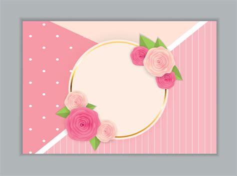 Greeting Card Blank Template Vector Illustration 4547100 Vector Art at ...