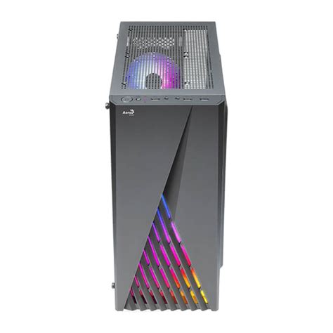 Gabinete Gamer Aerocool Delta Rgb Mid Tower Vidro Temperado Black