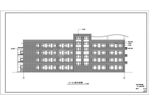 某小学教学楼建施设计方案全套cad平面图教育建筑土木在线