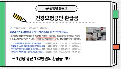 병원비 환급받는 방법💊 국민건강보험공단 환급금 조회 본인부담상한액초과의료비 네이버 블로그