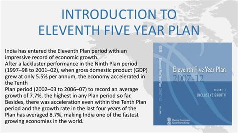 Eleventh Five Year Plan Ppt