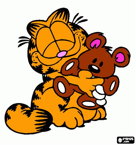 Garfield Holdin Coloring Page Printable Garfield Holdin