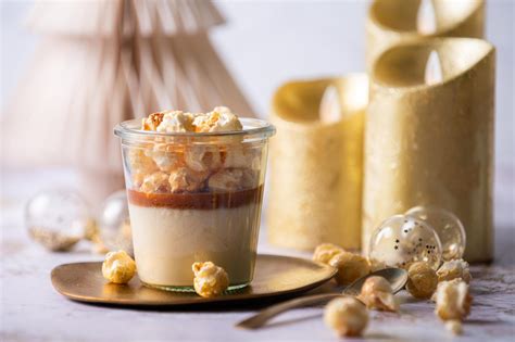 Feestelijke Popcorn Panna Cotta