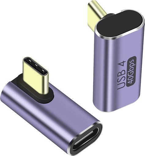 QIANRENON USB C 90Adaptateur Type C Femelle à Mâle Coupleur à Angle