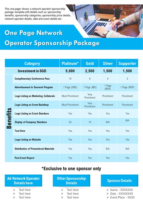 Top 10 Sponsorship Package Templates With Examples And Samples