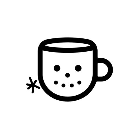 Snowman Mug Icon Simple Vector Illustration 34781082 Vector Art At