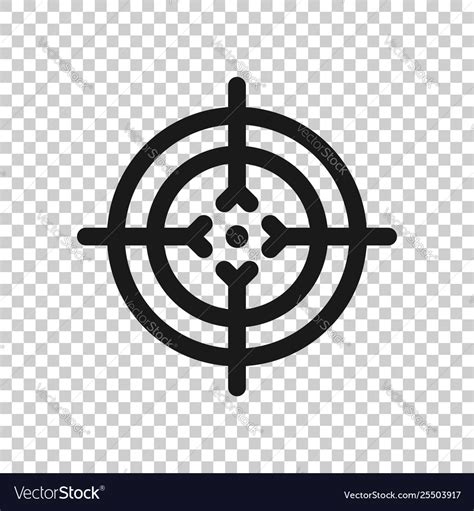 Shooting target icon in transparent style aim Vector Image