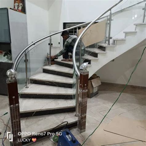 Curve Bending Railing Toughened Glass Thickness Mm Size Mm At