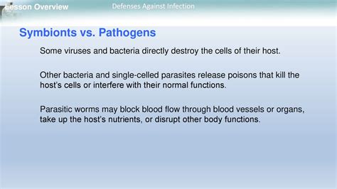 Lesson Overview 35 1 Infectious Diseases Ppt Download