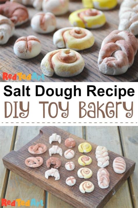 Easy Salt Dough Recipe Toy Bakery Red Ted Art Kids Crafts