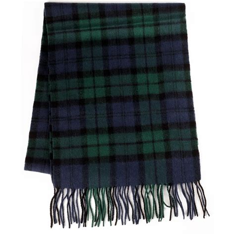 FAILSWORTH Retro Blackwatch Tartan Lambswool Scarf