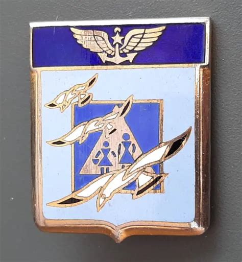 INSIGNE AÉRONAVALE ESCADRILLE 52 S ECOLE 1950s M503 Marine ORIGINAL