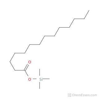 Tetradecanoic acid, trimethylsilyl ester Structure - C17H36O2Si - Over ...