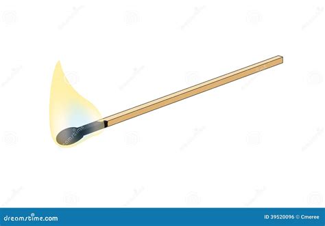 Burning Match Stock Vector Illustration Of Vector Isolated 39520096