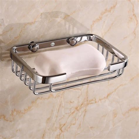 Polished Chrome Stainless Steel Bathroom Soap Basket Wall Mounted Soap