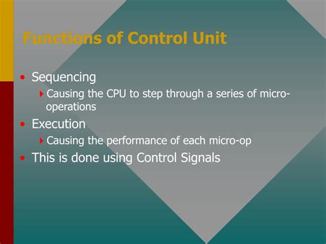 PPT - CS364 CH16 Control Unit Operation PowerPoint Presentation, free download - ID:1356310