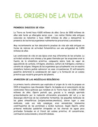 El Origen De La Vida Pdf Descarga Gratuita