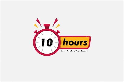 Premium Vector 10 Hours Clock Arrow Symbol Work Time Vector Icon