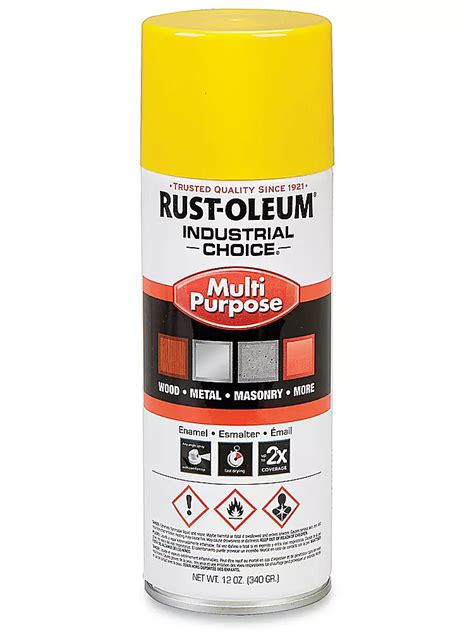 Rust-Oleum® Industrial Spray Paint - OSHA Safety Yellow S-21952Y - Uline