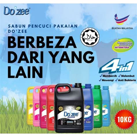 Sabun Pencuci Pakaian Dozee 10kg Sabun Basuh Baju Halal Jakim Wangi