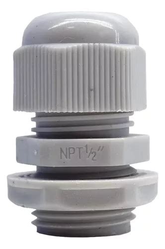 Conector Plastico Blanco Tipo Glandula Para Rosca Npt Meses Sin