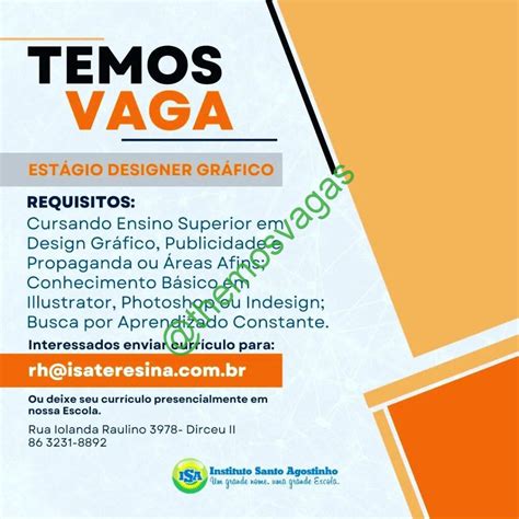 Est Gio Designer Gr Fico Teresina Pi Vaga S Themos Vagas