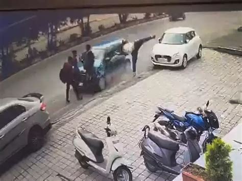 Caught On Camera Speeding Car Mows Down Pedestrians In Bengaluru 1