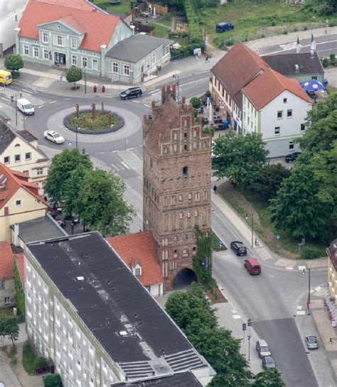 Anklam Aus Der Vogelperspektive Steintor In Anklam Im Bundesland