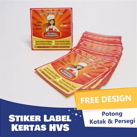 Jual Cetak Stiker Sticker Custom Label Brand Nama Logo Produk Olshop