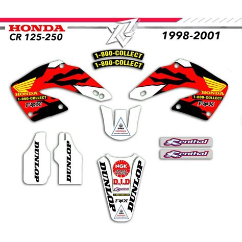 Kits Deco Pour Motocross Cr125 250cr Replica Jeremy Mcgrath Factory Usa