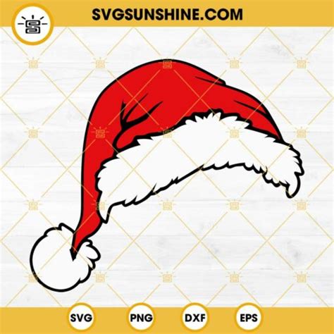 Santa Hat SVG, Christmas Hat SVG, Santa Claus Hat SVG