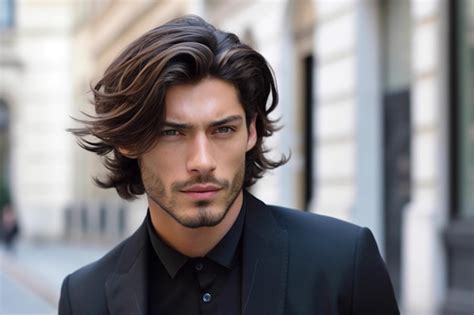 Premium AI Image Mens Hairstyles For Medium Length Hair