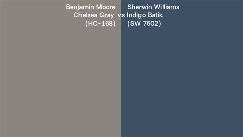 Benjamin Moore Chelsea Gray Hc 168 Vs Sherwin Williams Indigo Batik