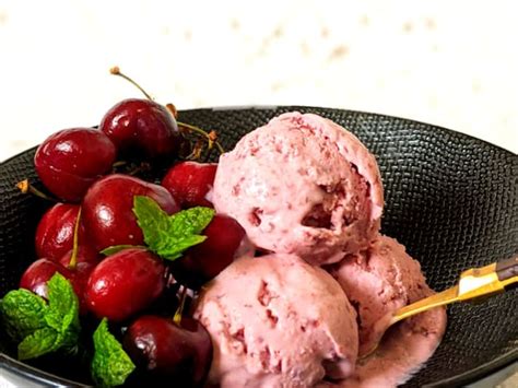 Glace maison aux cerises sans sorbetière recette Glace maison aux