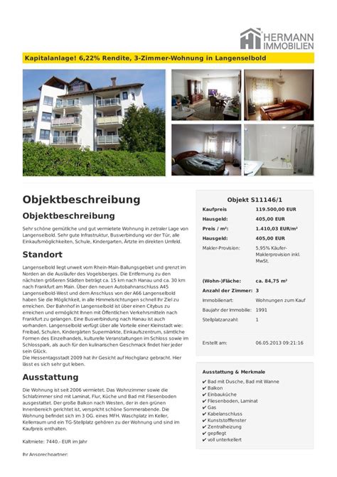 Objektbeschreibung Hermann Immobilien Gmbh