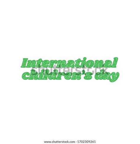 Childrens Day Slogan Green Scribble Icon Stock Vector (Royalty Free) 1702309261 | Shutterstock