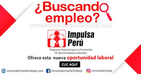 PROGRAMA IMPULSA PERU trabajos 2025 Convocatorias de Empleo y Prácticas