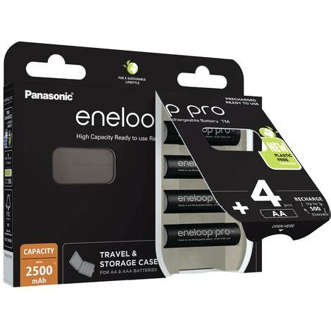 Pile Rechargeable LR6 AA NiMH Eneloop Eneloop Pro HR06 Box 2500 MAh