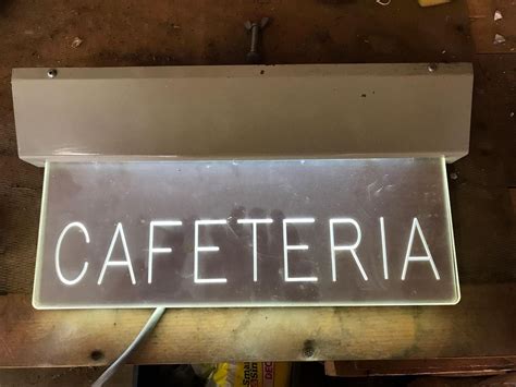 Vintage Cafeteria Ceiling Hanging Light Up Sign Proxibid