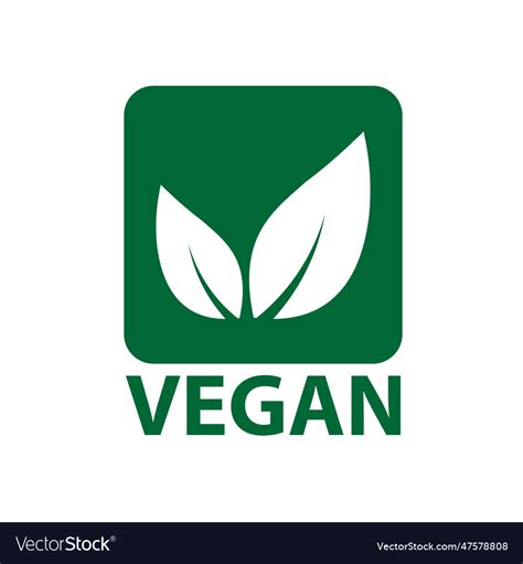 Vegan Icon Bio Ecology Organiclogos Label Tag Vector Image